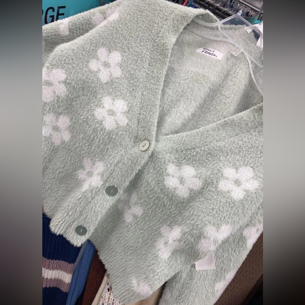 Floral Crop Sweater